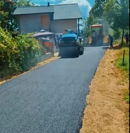 Asfaltiranje lokalnog puta Johovac u MZ Vrsta, Bihać